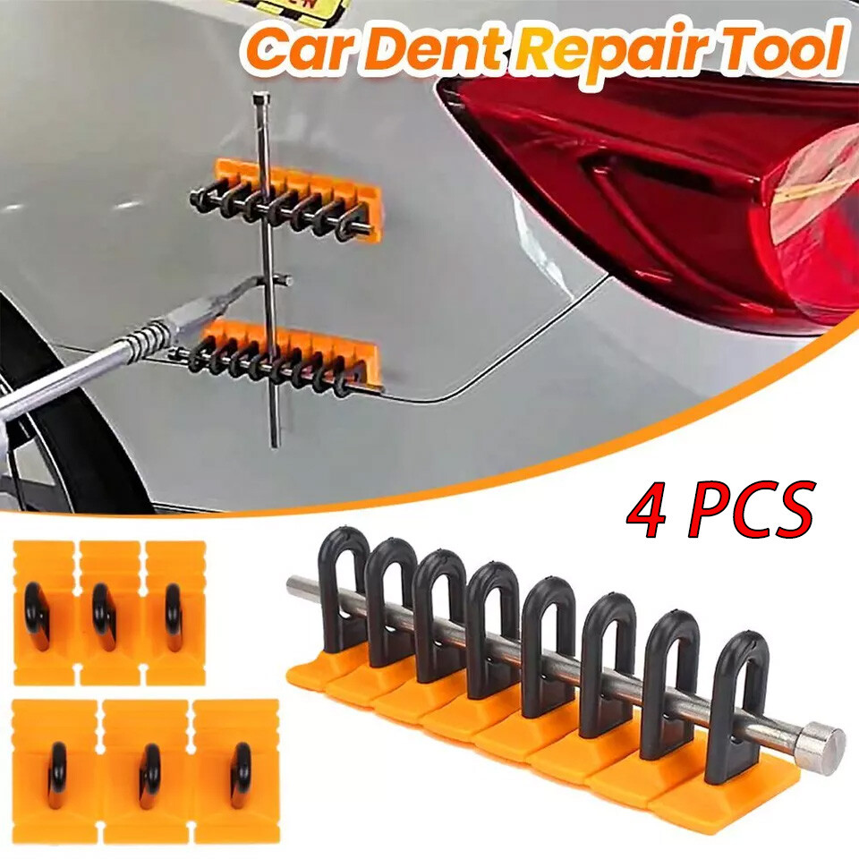 4X Car Paintless Dent Removal Tool Auto Body Repair Kit Puller Glue Tabs Set US