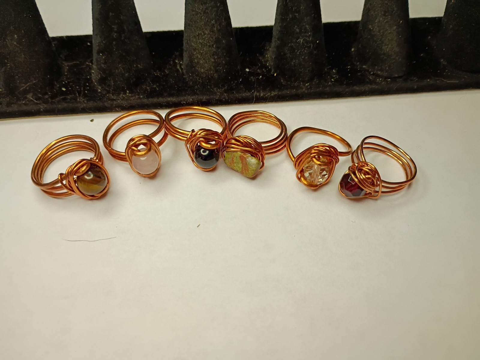 Artisan Copper Handmade Rings Lot Bundle All Size 7 To 7.5 Lot #772
