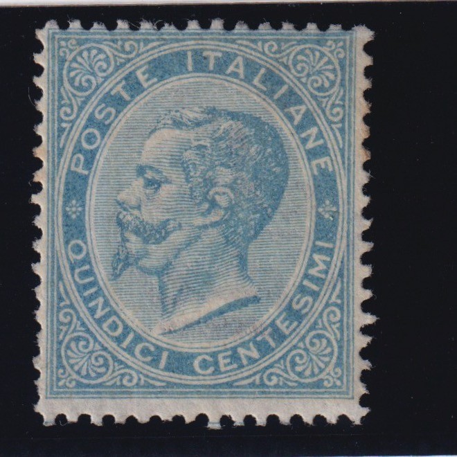KINGDOM OF ITALY 1863 DE LA RUE L18 M.N.H. CERT. DIENA