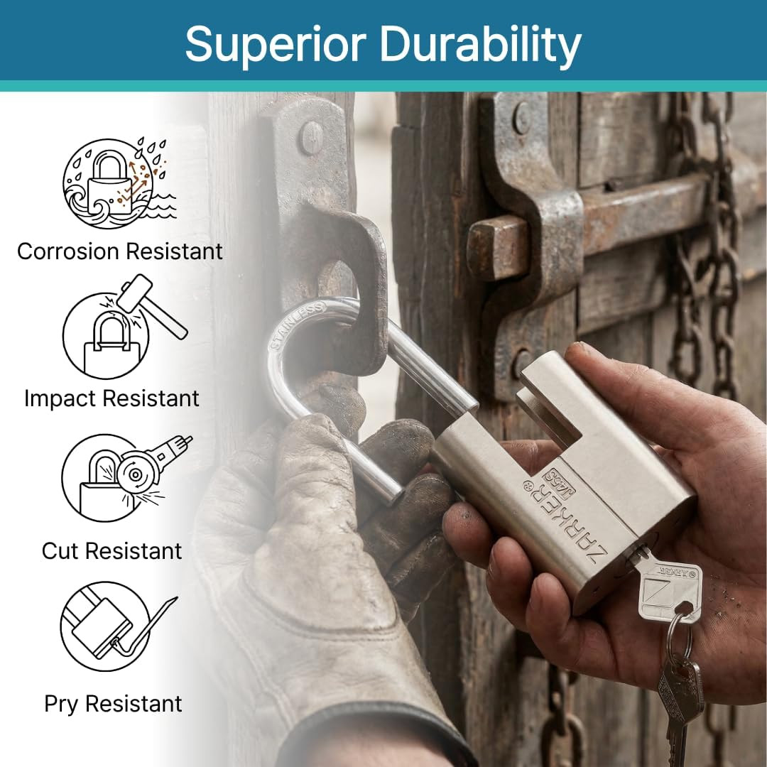 Heavy Duty Keyed Alike Padlocks, 12-Pack, Waterproof, Rustproof, 36 Keys