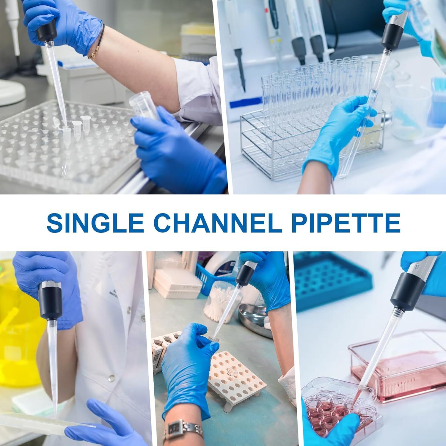 Single Channel Pipettor Adjustable Volume Pipette Micro Pipettes High-Accurate