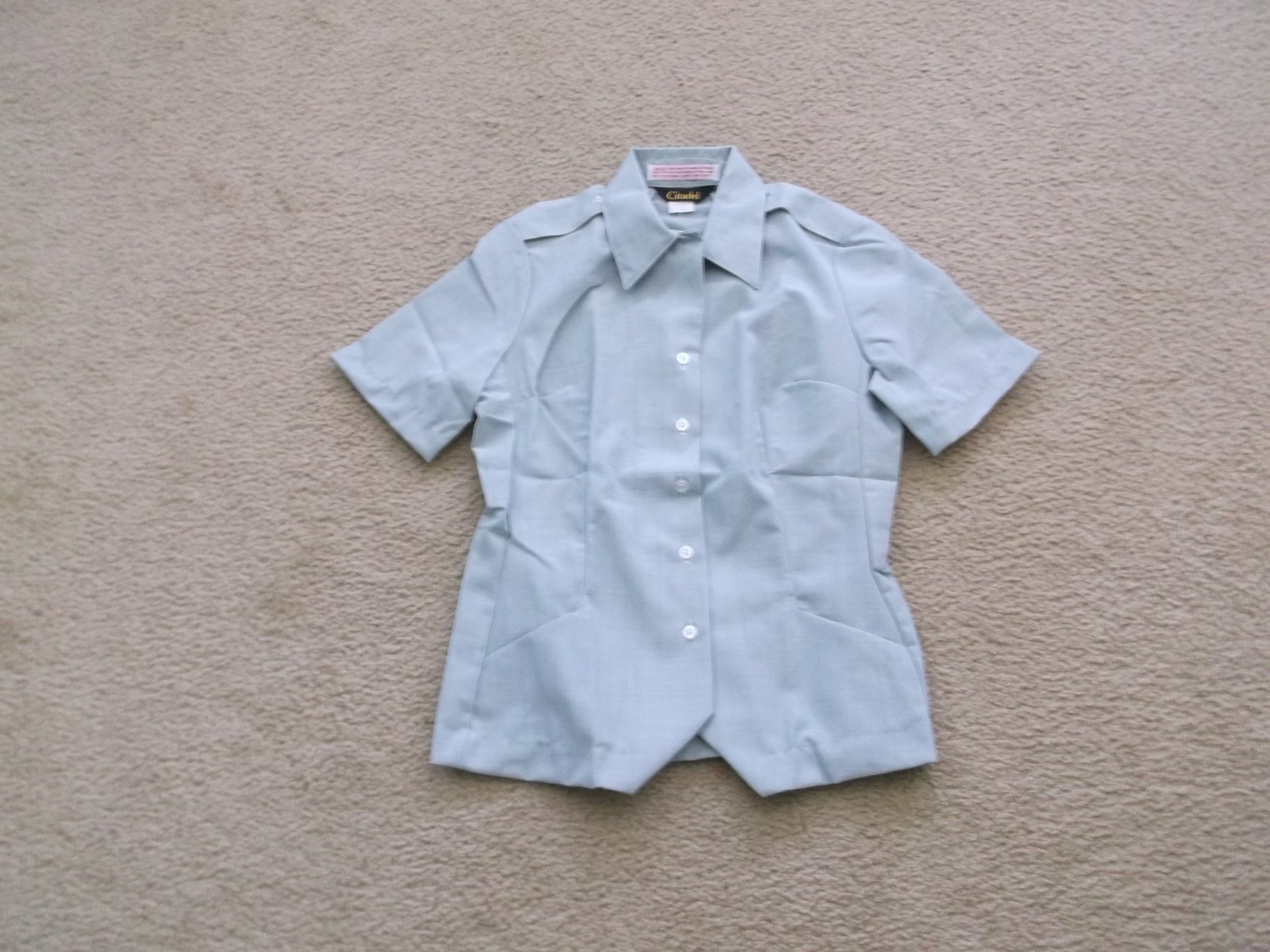 US ARMY SHORT SLEEVE SHIRT WOMAN GREEN 469 SIZE 12 TALL