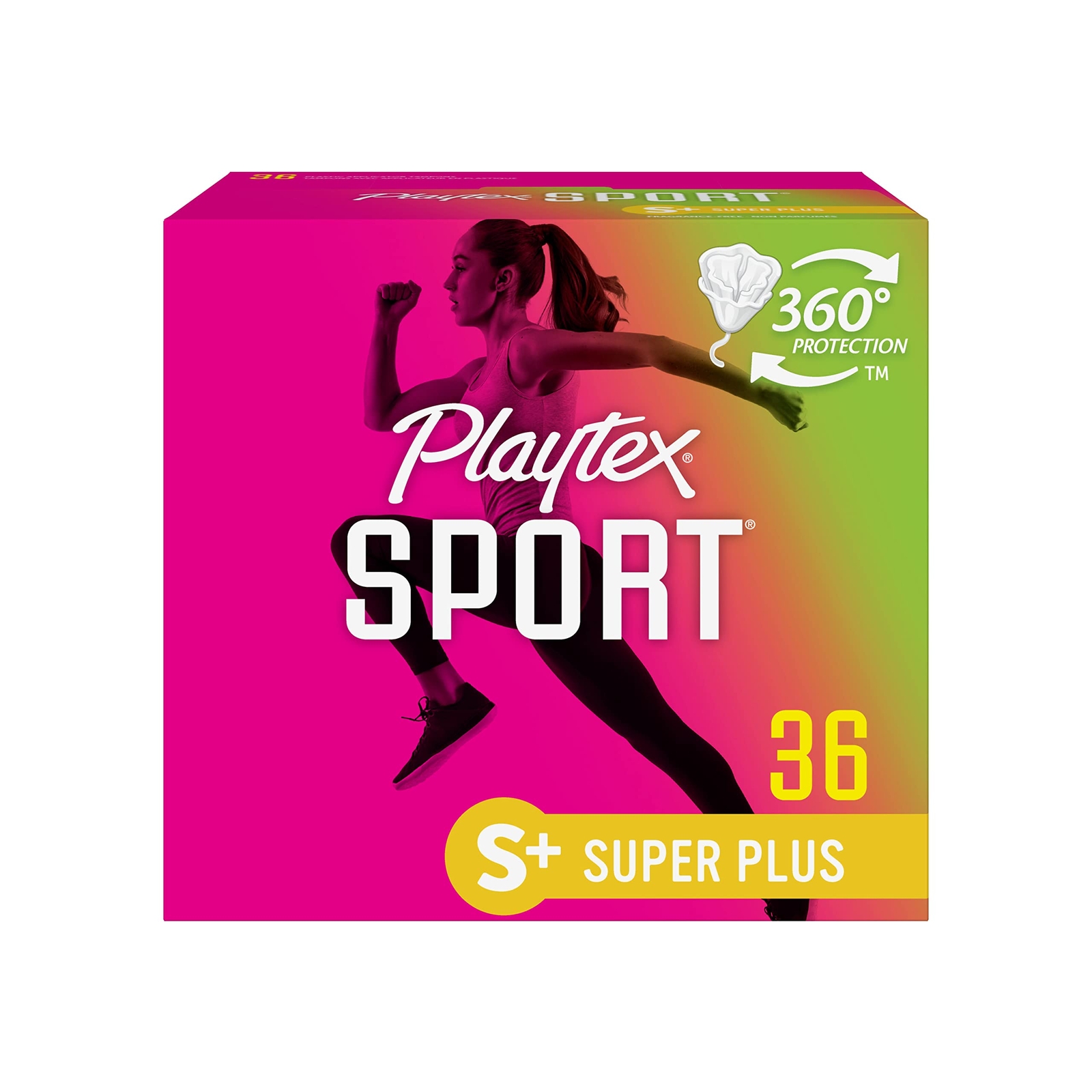 Tampon 36 Count Pack 1 360 Sport Level Protection Flexfit Comfortable Applicator