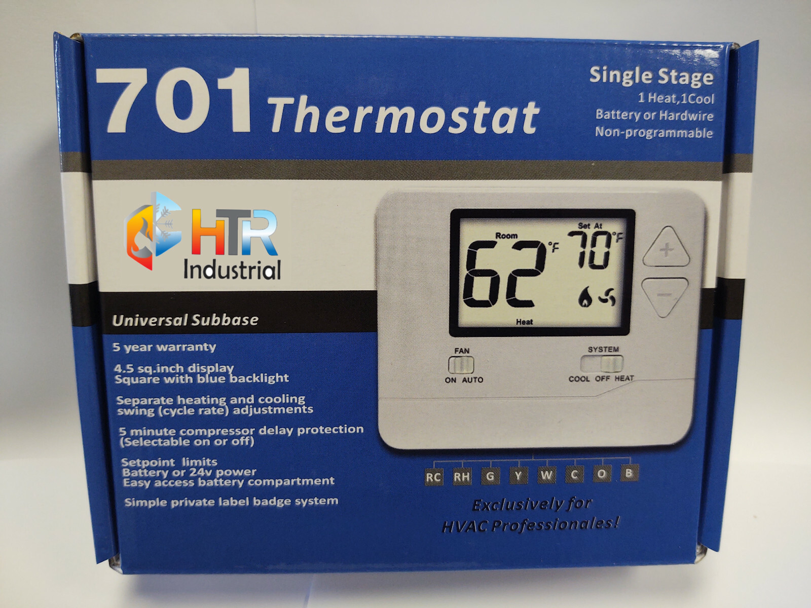 Digital Wall Electronic Non Programmable Thermostat STN-701 Heat / Cool