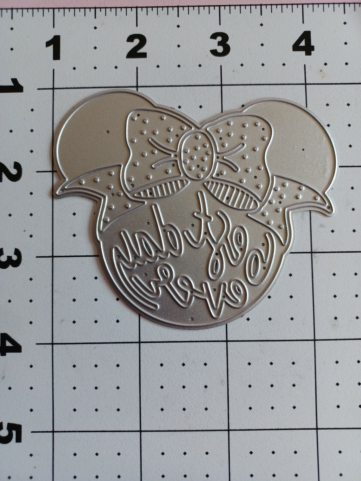 Universal Thin Metal Die Tool Disney Best Day Ever Minnie Mouse bow wedding vaca