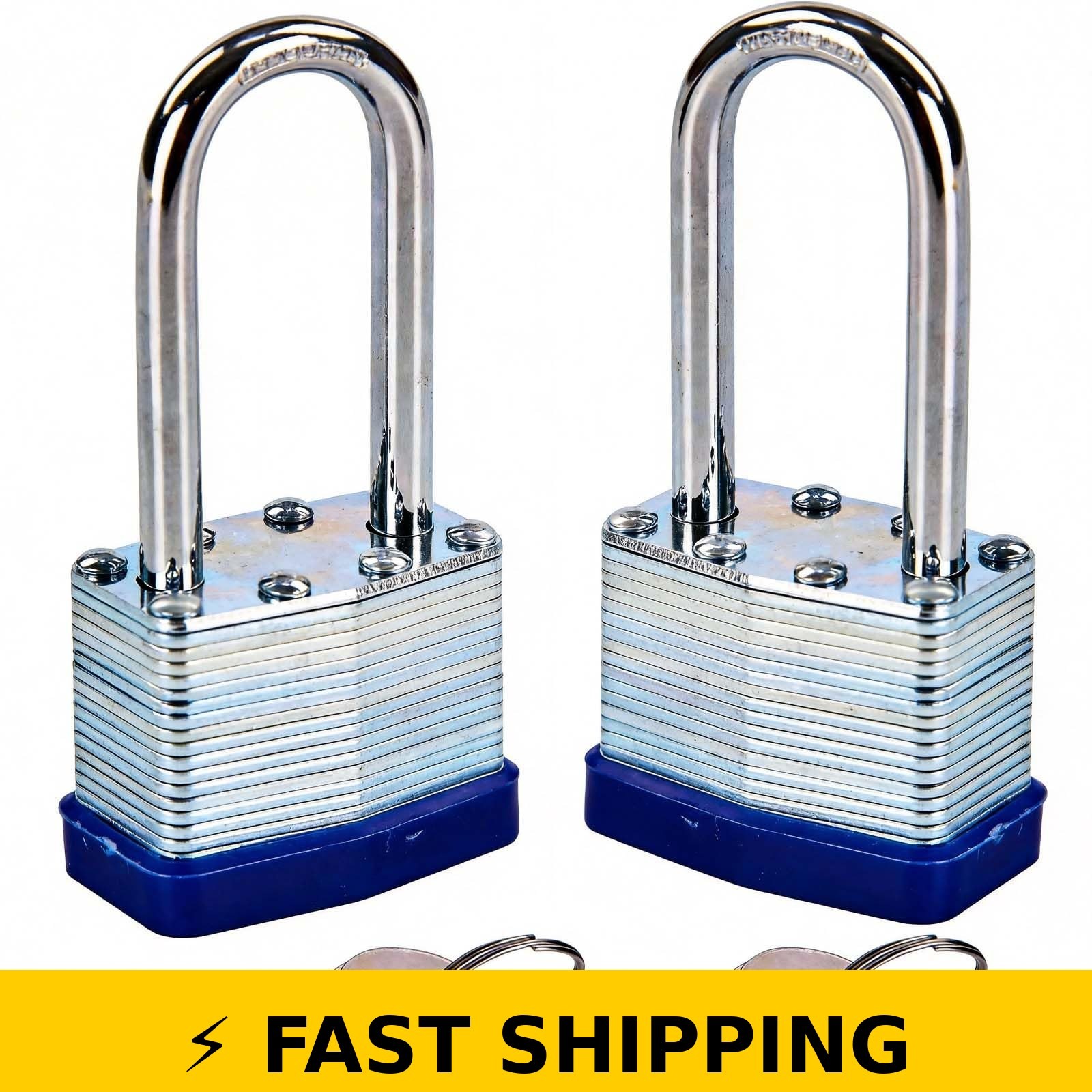 SEPOX 2PCS Heavy Duty Keyed Alike Padlock Set - 2-3/8" Shackle