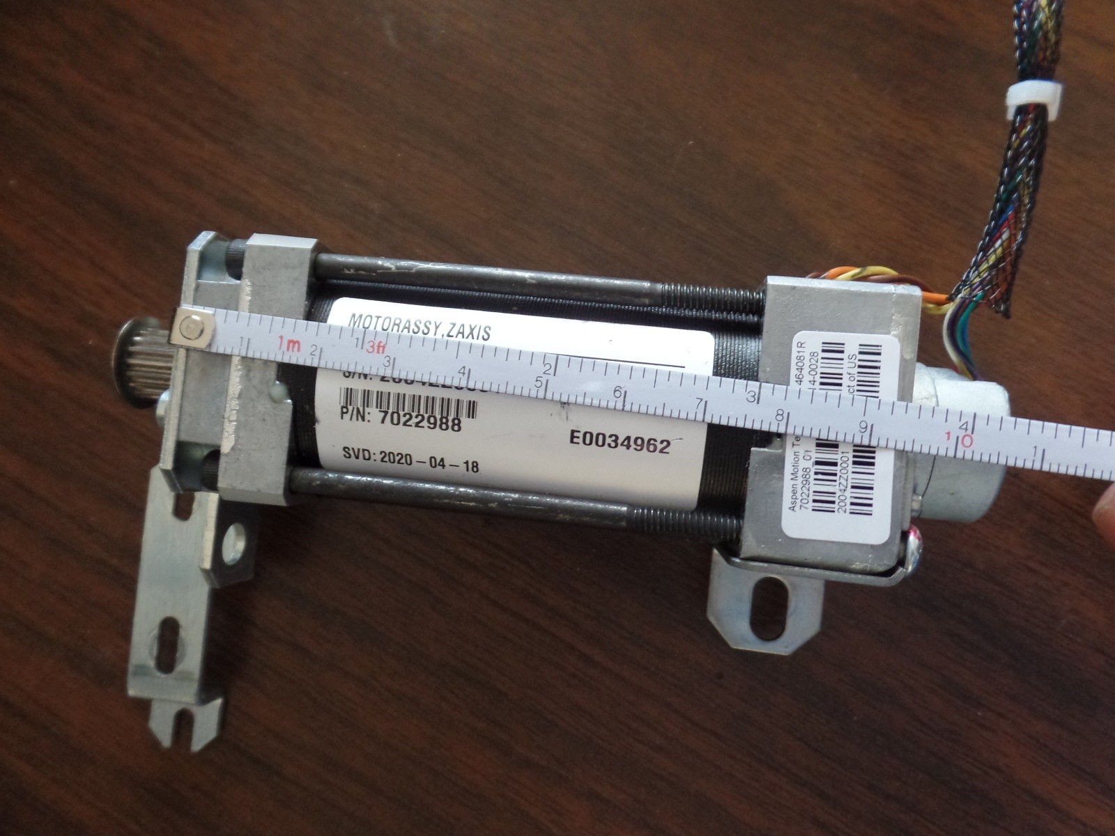 Aspen Motion Technoligies Precision 3Ph-3Wire Stepper motor wFeedback/Brkt-Med