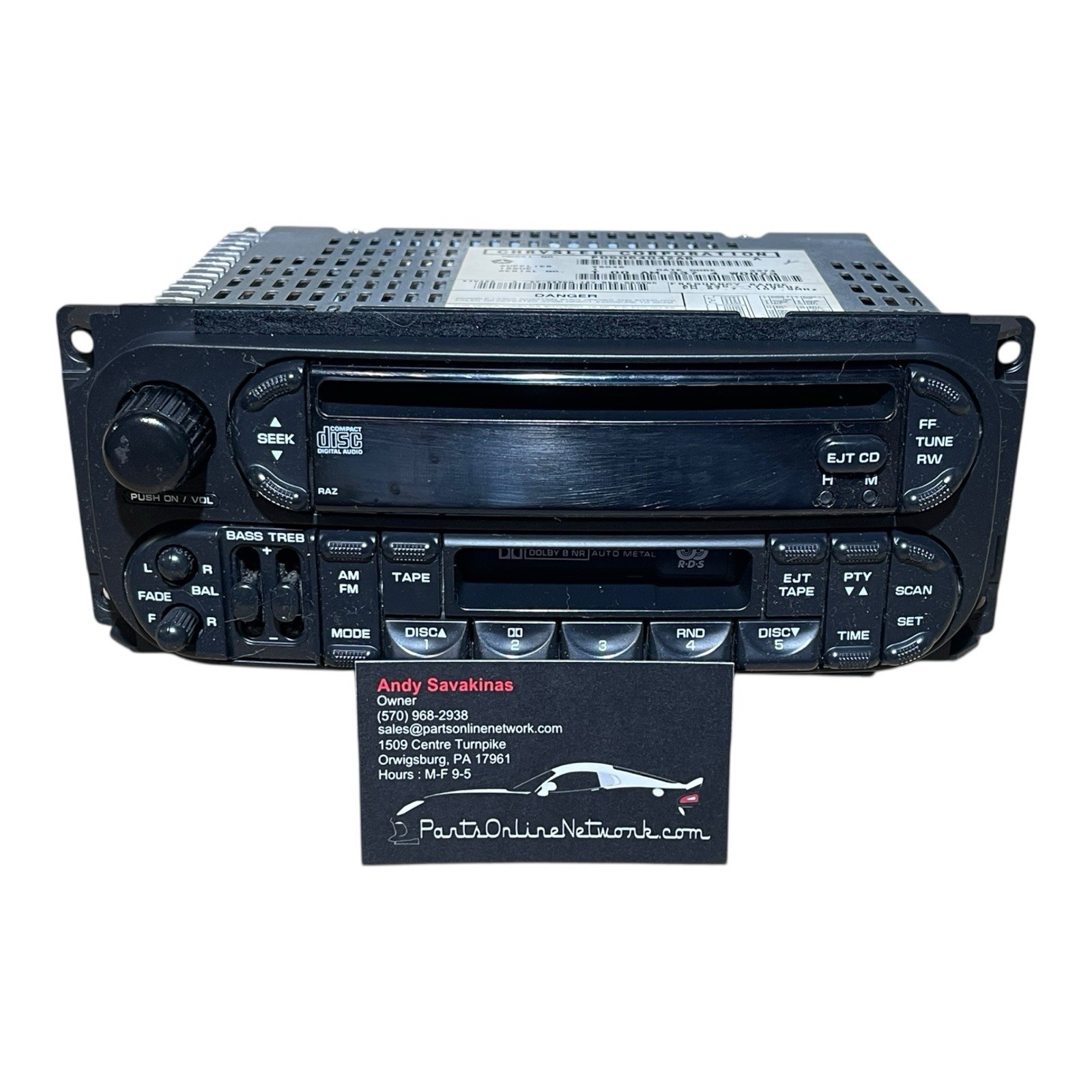 2002-2007 Chrysler Dodge Jeep Ram P05064042AB RAZ CD Tape Radio