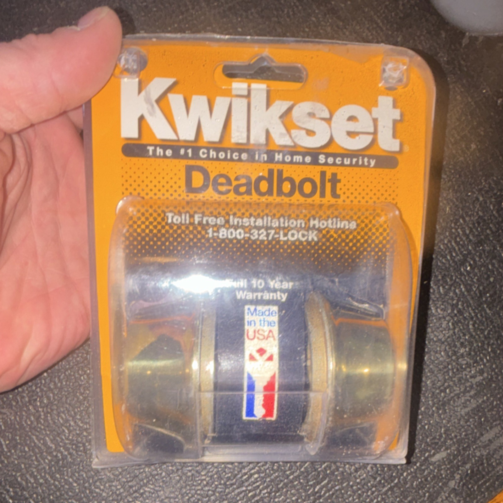 Kwikset Double Cylinder Deadbolt Entry Door Lock Brass Adjustable Latch BC212HG