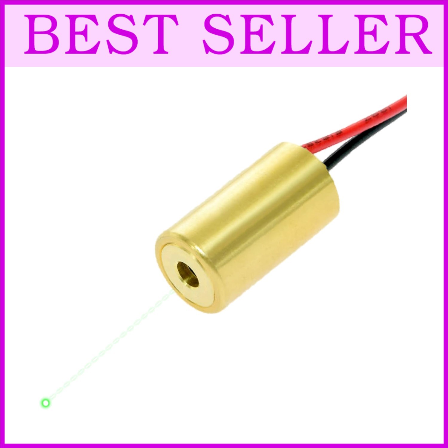 Taiwan-Made Green Laser Module, 30m Range, D10.5x19mm