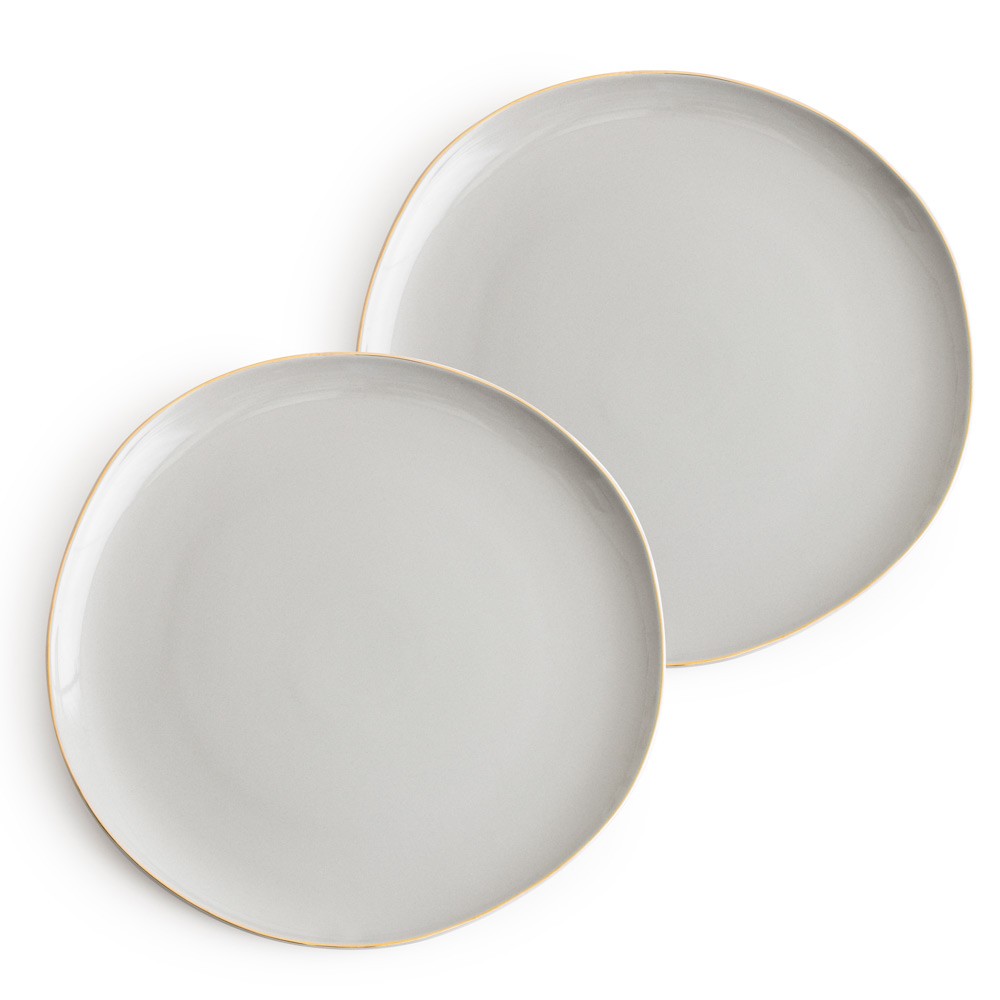 Rosanna Pacifica Plate Grey 25cm Set 2pce
