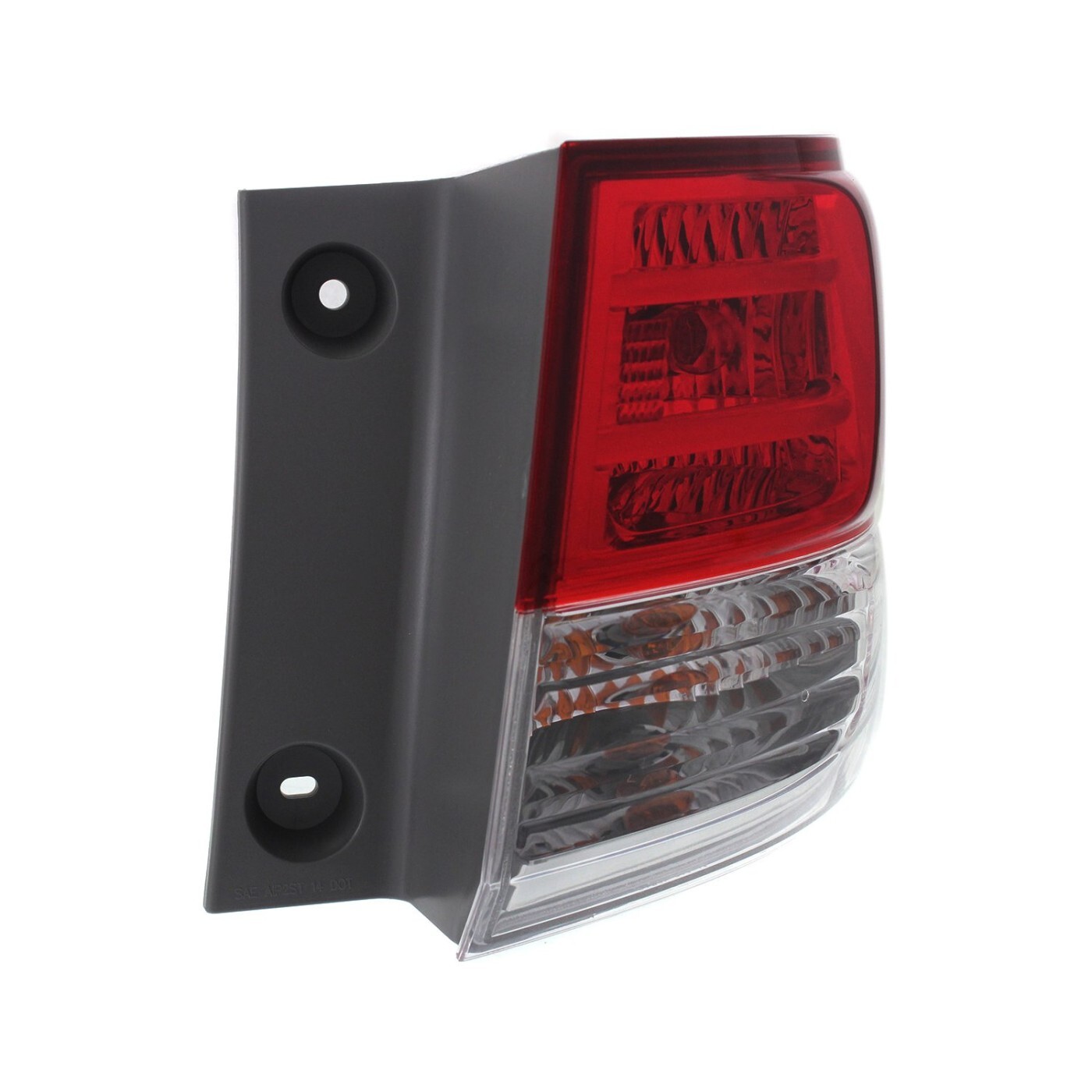 LED Tail Light Set For 2014-2016 Honda Odyssey Outer Clear/Red w/ Bulbs 2Pcs