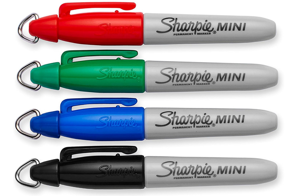 Sharpie Mini Permanent Markers, Fine Point, Assorted Colors, 4 Count