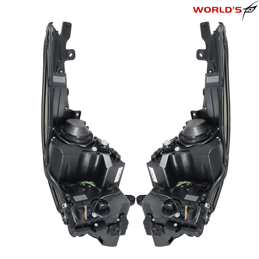 Right+Left Headlight For 2013-2018 Cadillac ATS Halogen Projector Chrome Housing