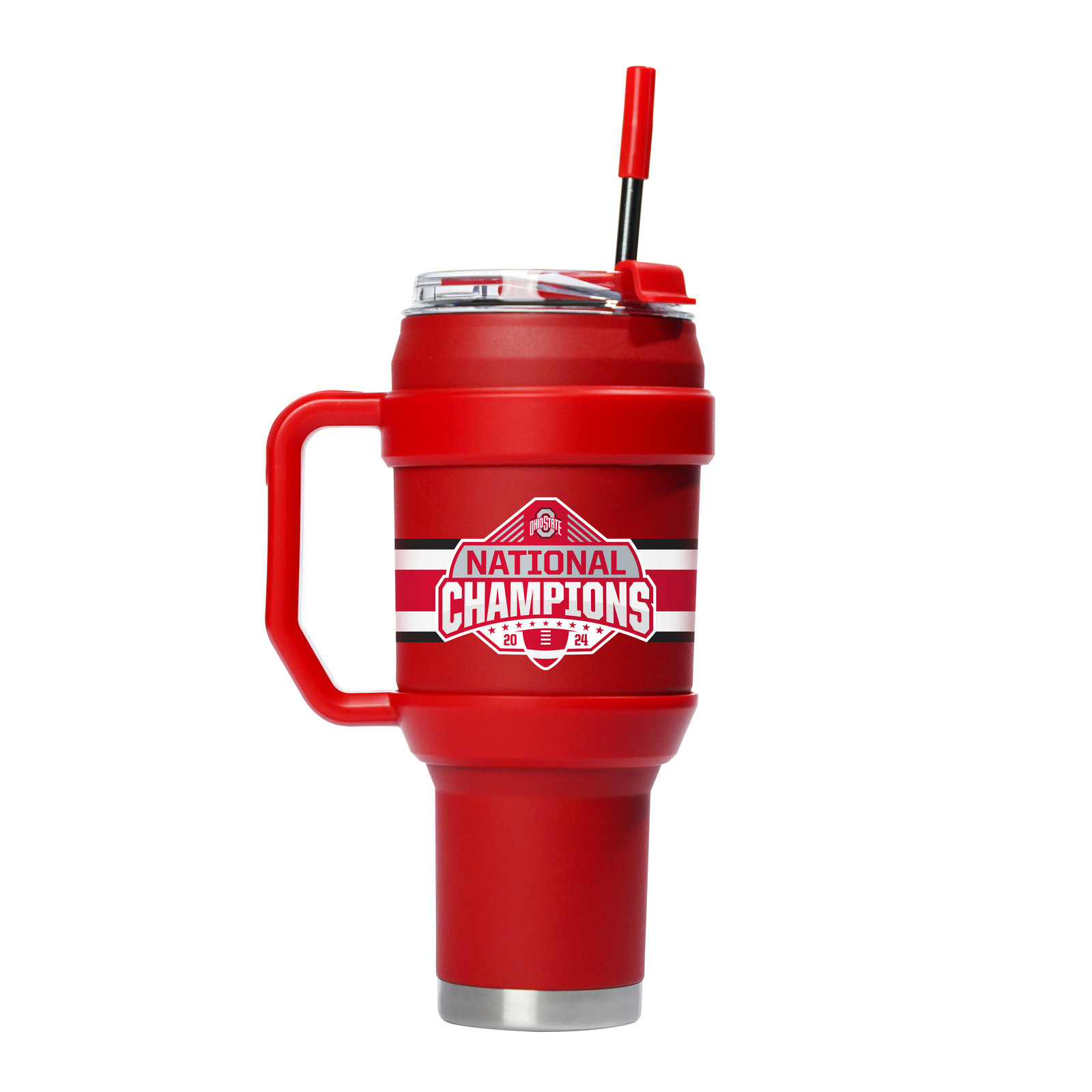 Ohio State 2024 National Champions 40oz Red Stainless Steel Tumbler