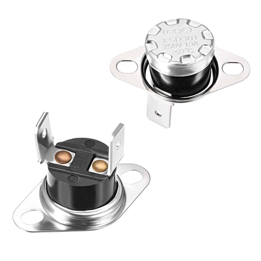 2PCS Temperature Control Switch Thermostat 50°C 10A Normally Open