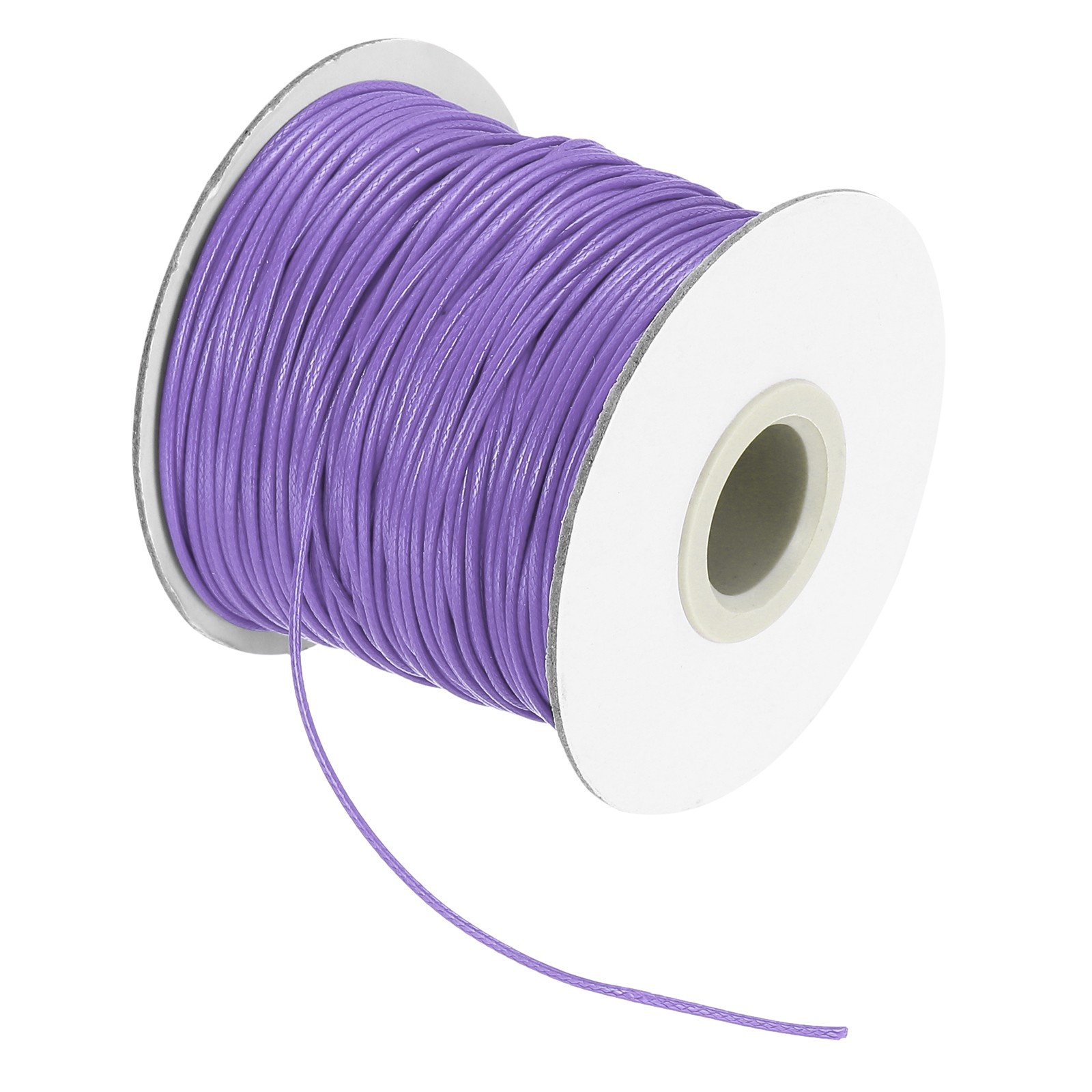 Waxed Cord 1mm Waxed Thread 87 Yard Wax String Leather Cord (Light Purple)