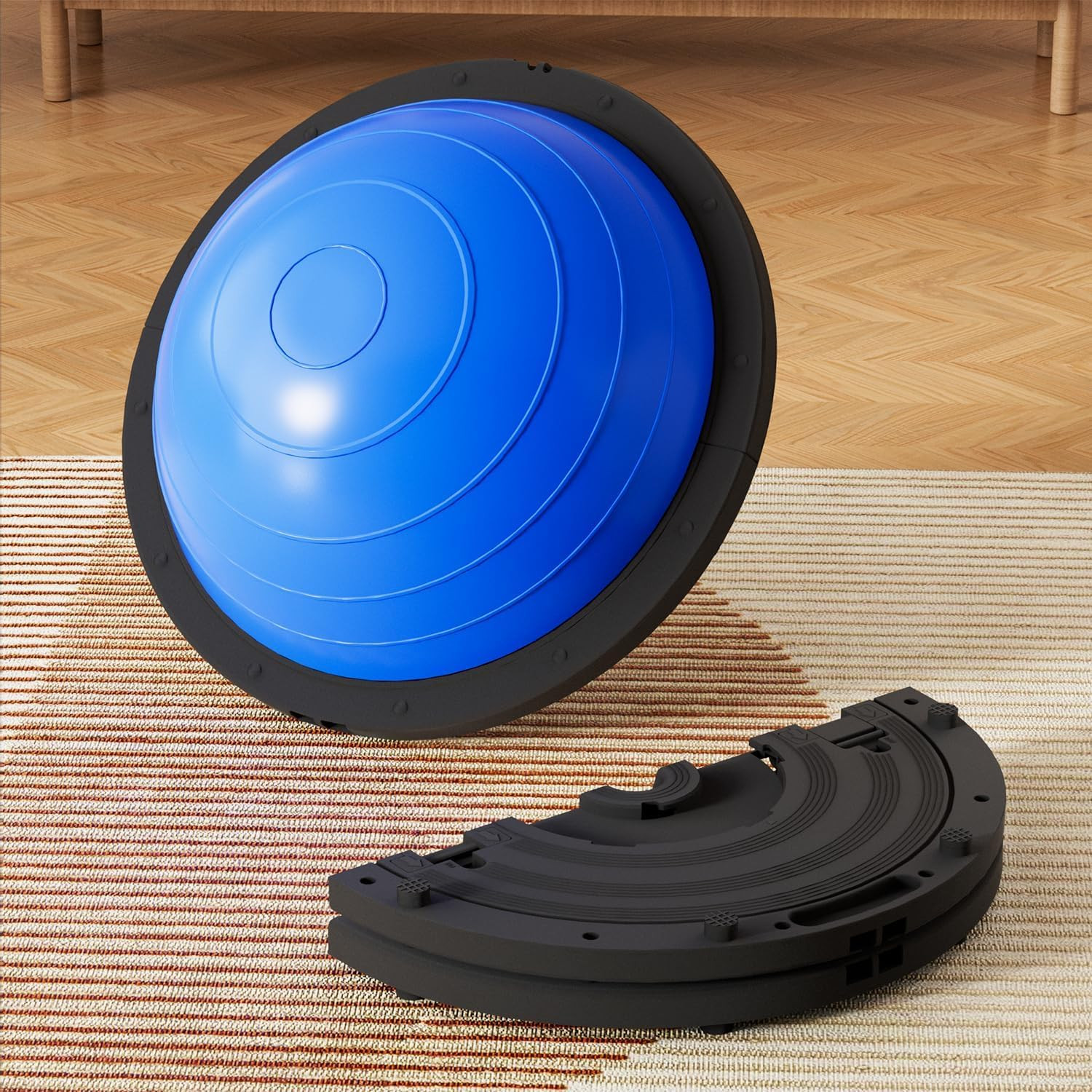 Foldable Balance Ball, Upgrate Half Ball Balance Trainer, 1300 Lbs Capacity Stab