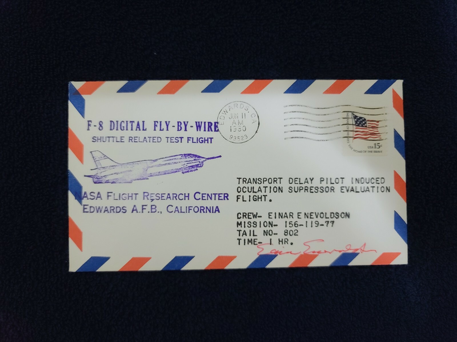 Enevoldson, Einar Signed Autograph 06/11/80 | Space Cover