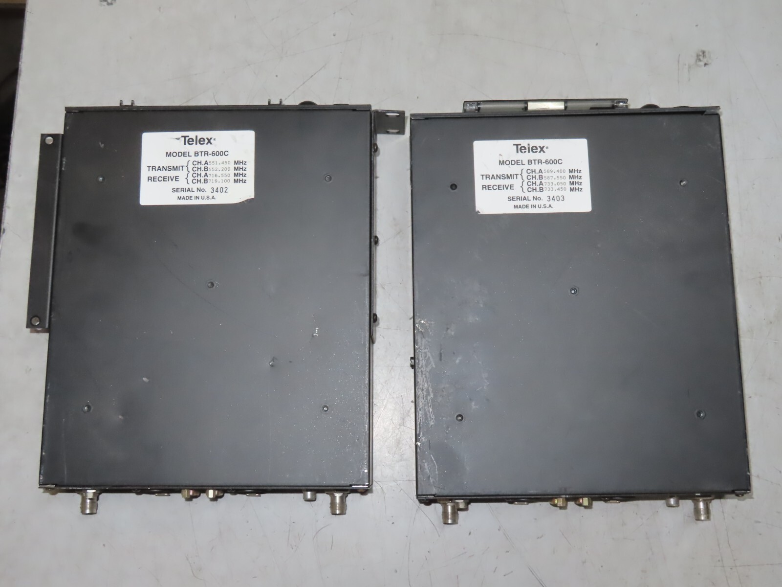 2x RadioCom BTR-600C UHF Intercom System