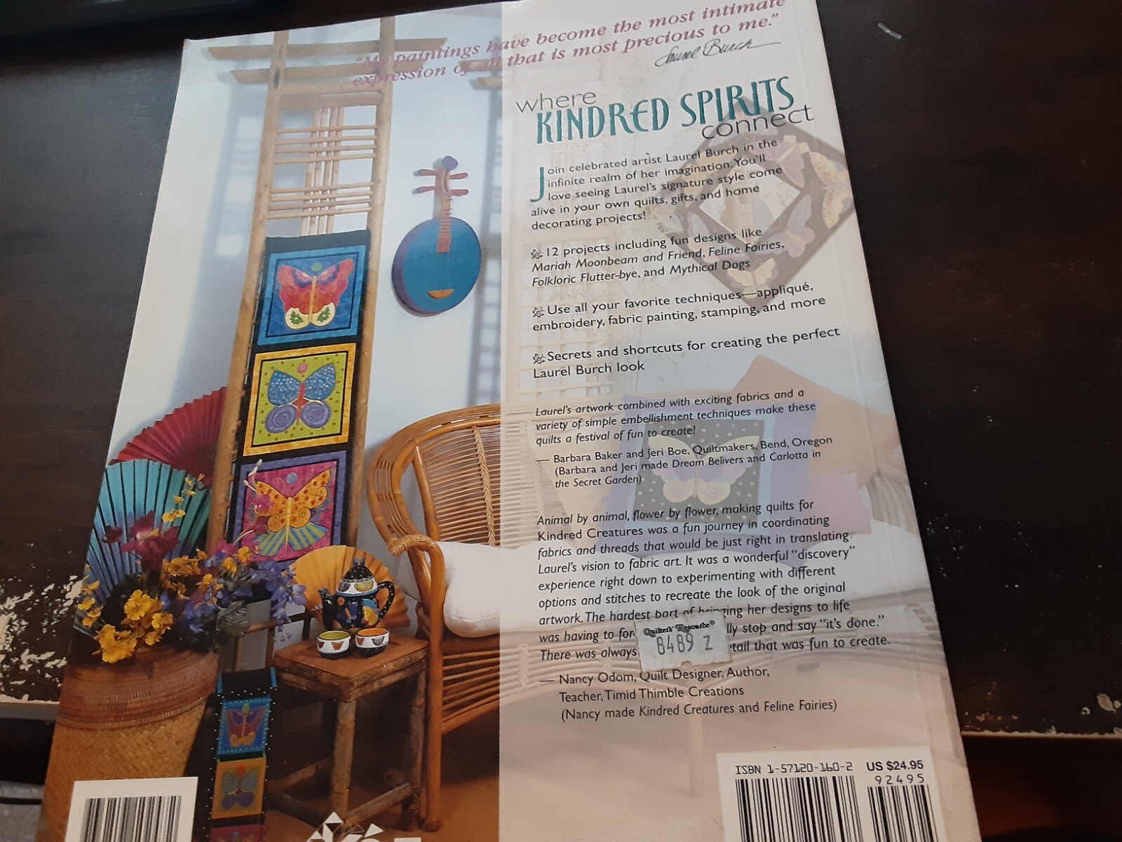 Laurel Burch Kindred Creatures Quilts 12 Projects & Application Book 2001 #S58