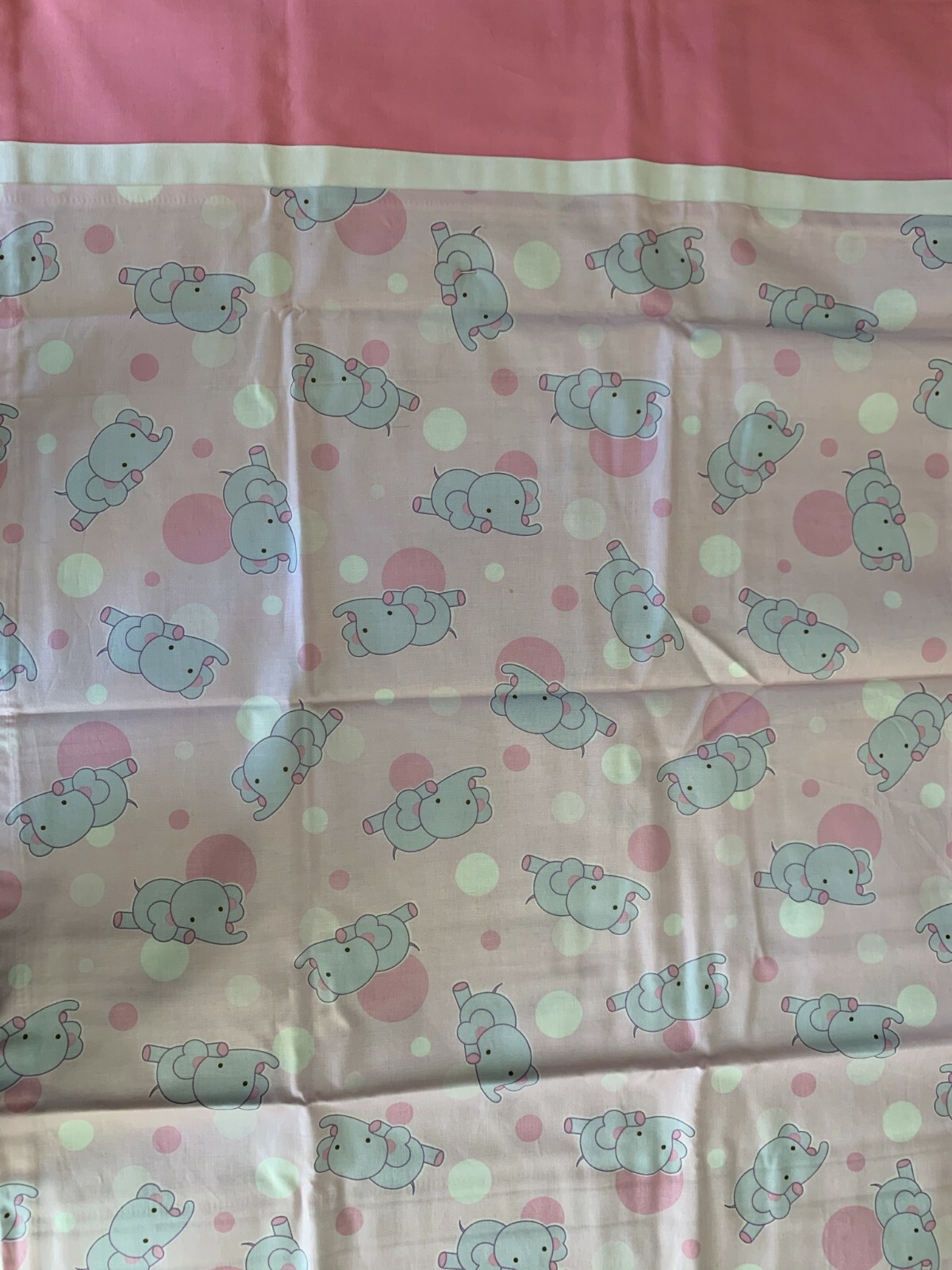 Pink Elephant Pillowcase -100% Cotton