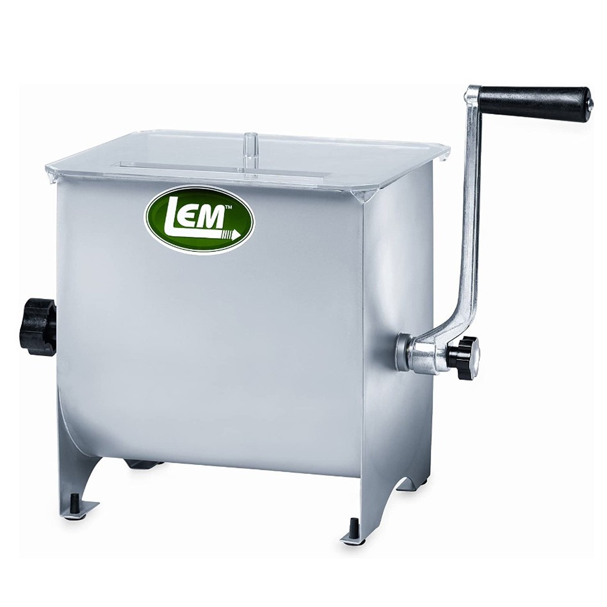 LEM Meat Mixer Manual Hand Crank Stainless Steel #654 Mighty Bite 20 lb Capacity
