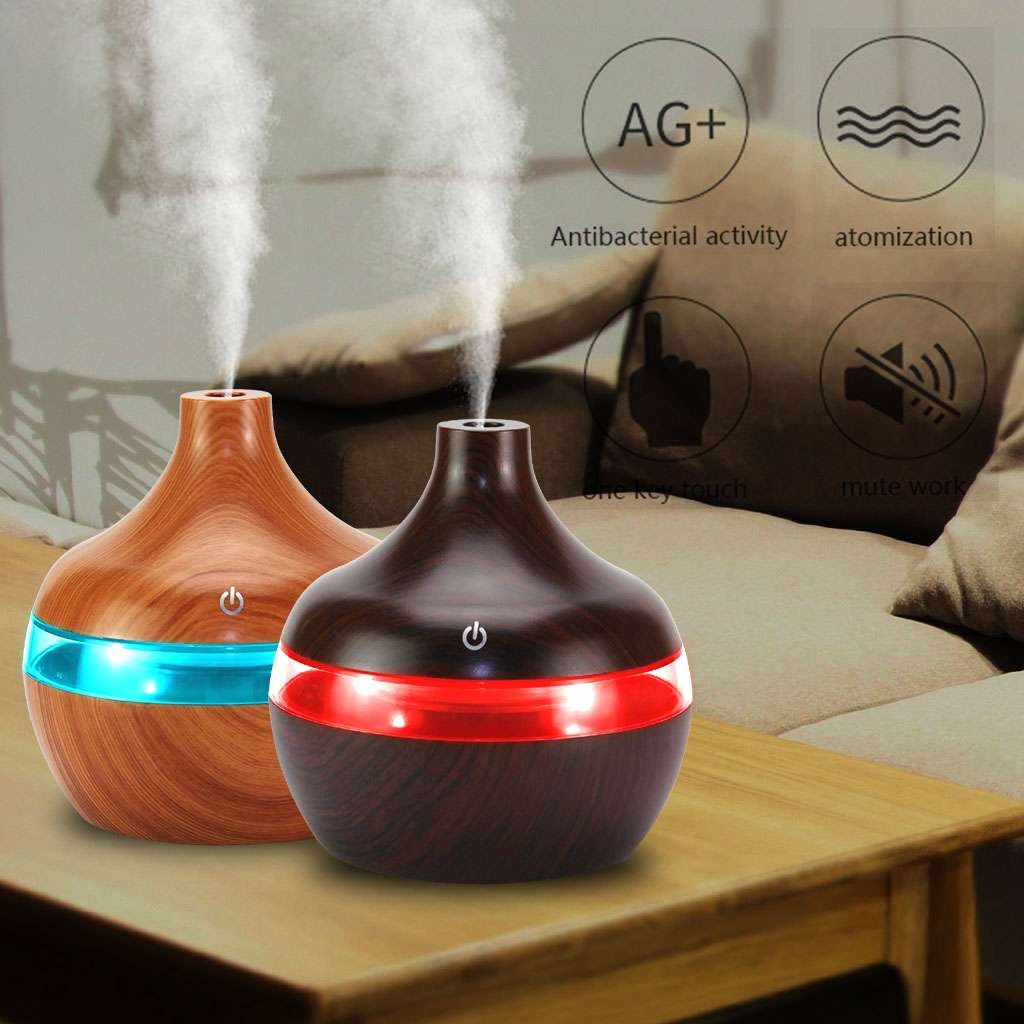 USB Mini 300ml 7 Colors LED Air Humidifier Essential Oil Diffuser Aroma Purifier