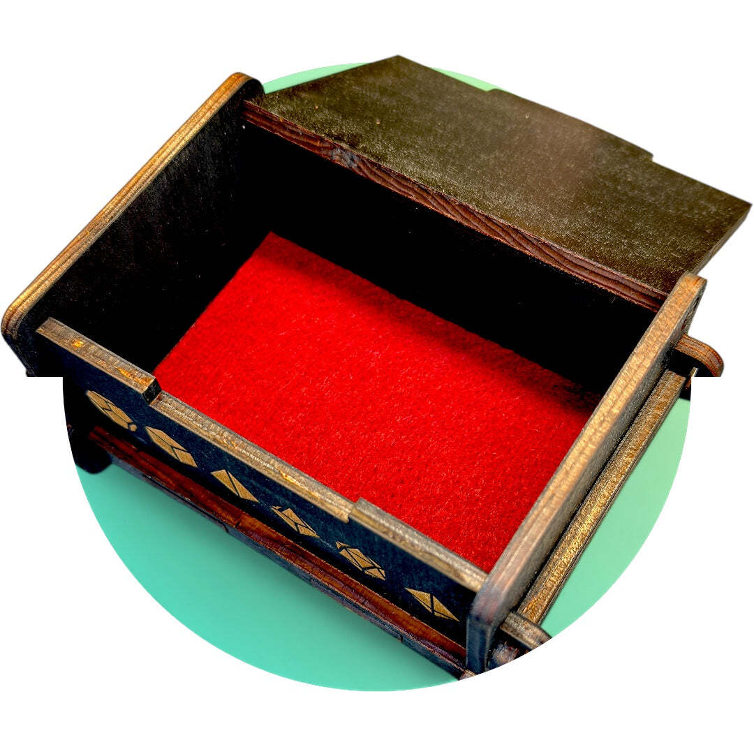Dice Box - BLACK - Dragons Eye 6x4x3