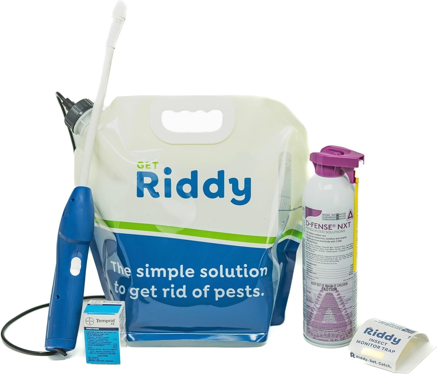 Riddy Pest Pro Kit, Effective Against 100+ Bugs, Includes Rechargeable Sprayer