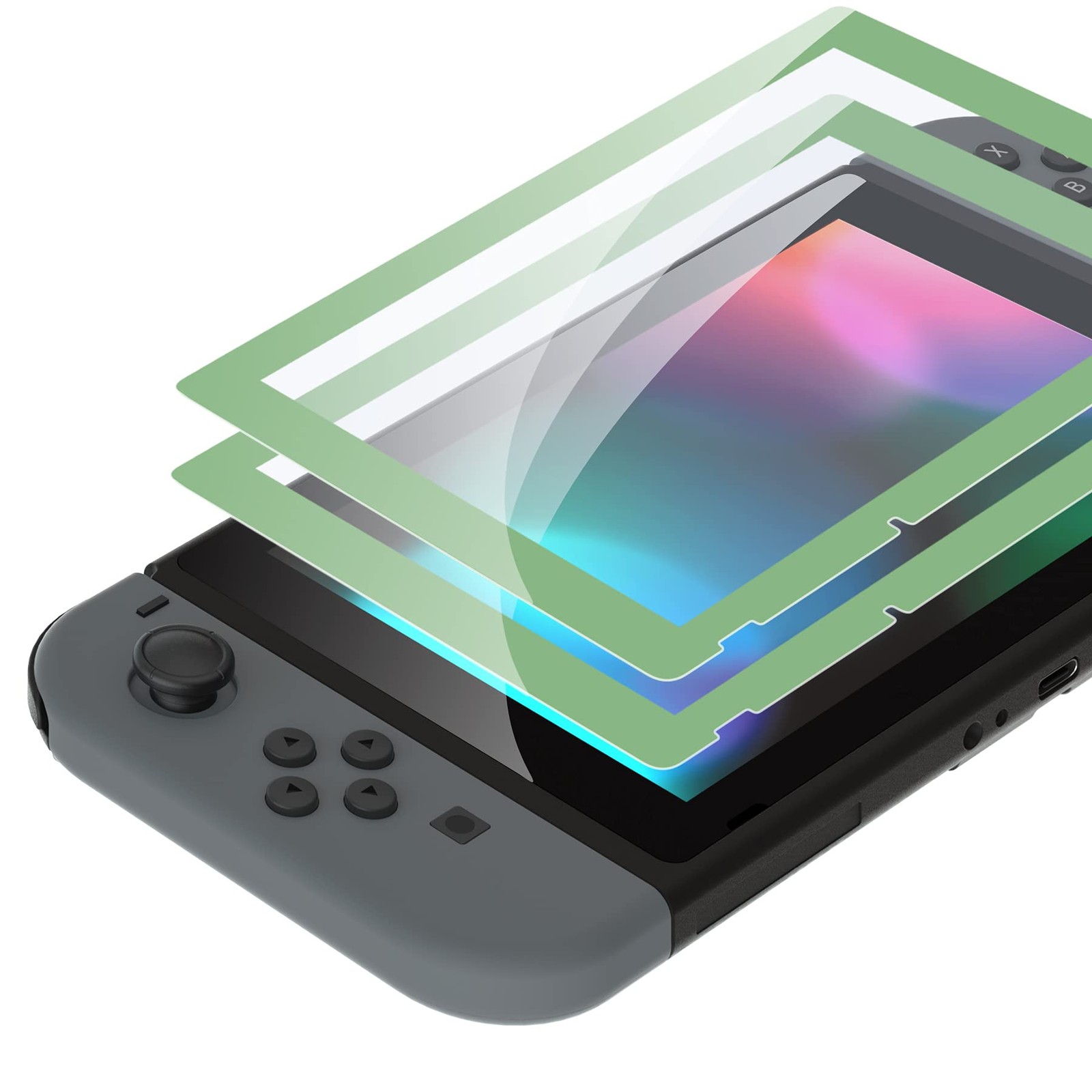 switch protective film matcha green