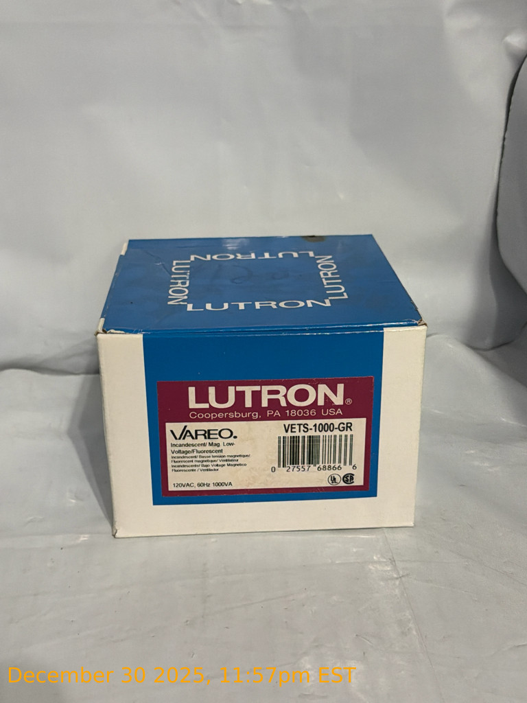 NEW Vareo Lutron Vets-1000-gr 120VAC , 60HZ 1000va Incandescent/mag. Low voltage