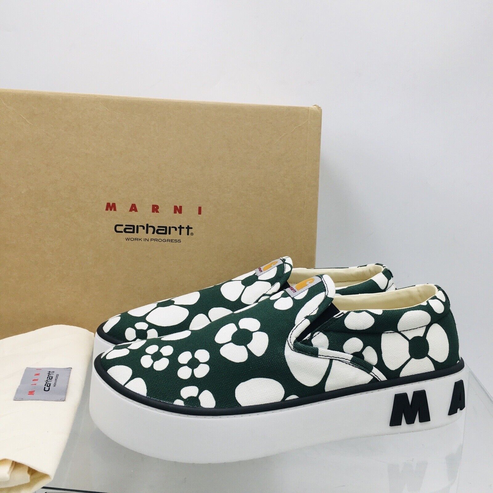NiB Marni x Carhartt Mens Designer Art Sneakers Size 8 9 10 11 12 13 $750 FLE262