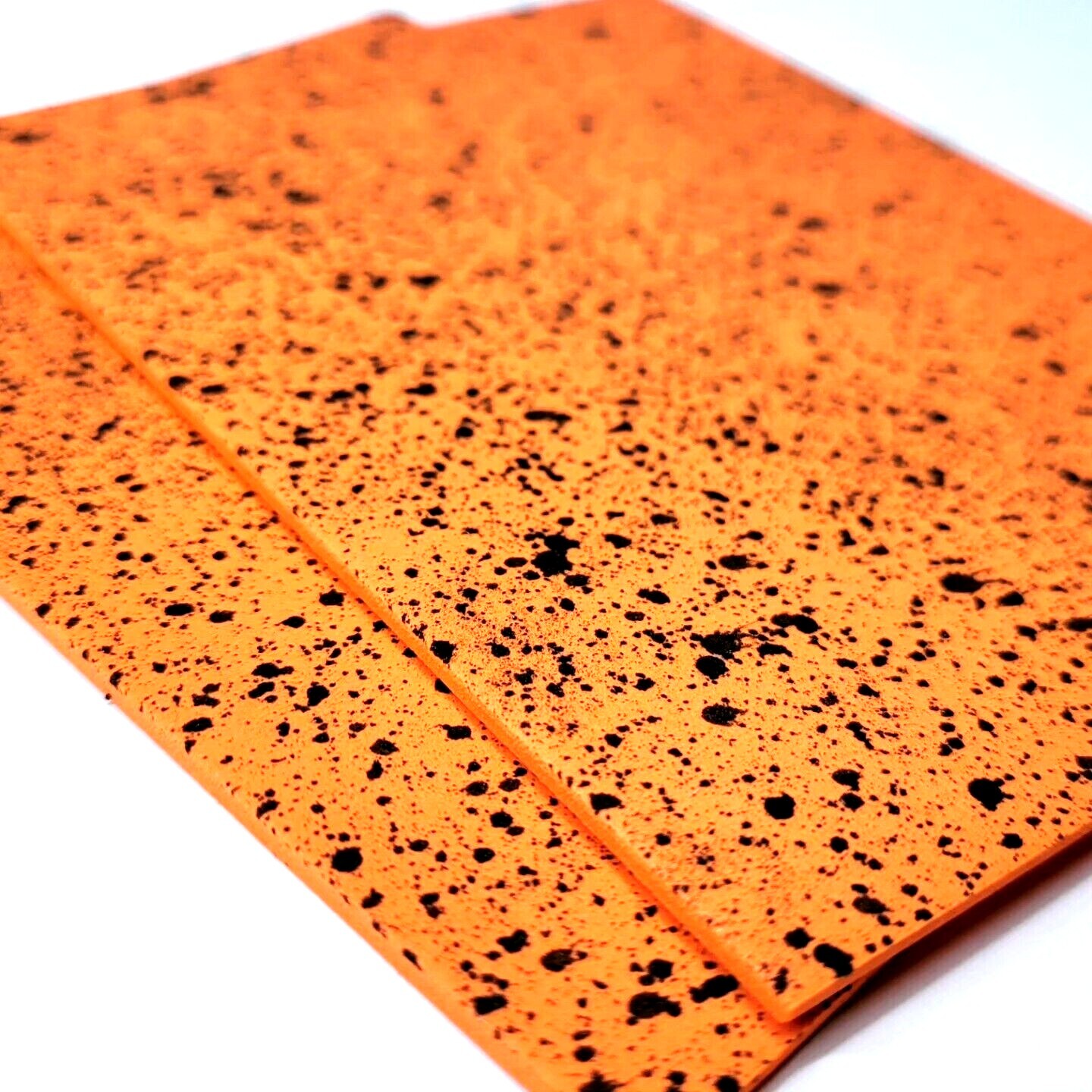 FLY TYING FOAM - MOTTLED ORANGE - 2mm - Fly Tying Material - 2pc. EVA FOAM - NEW