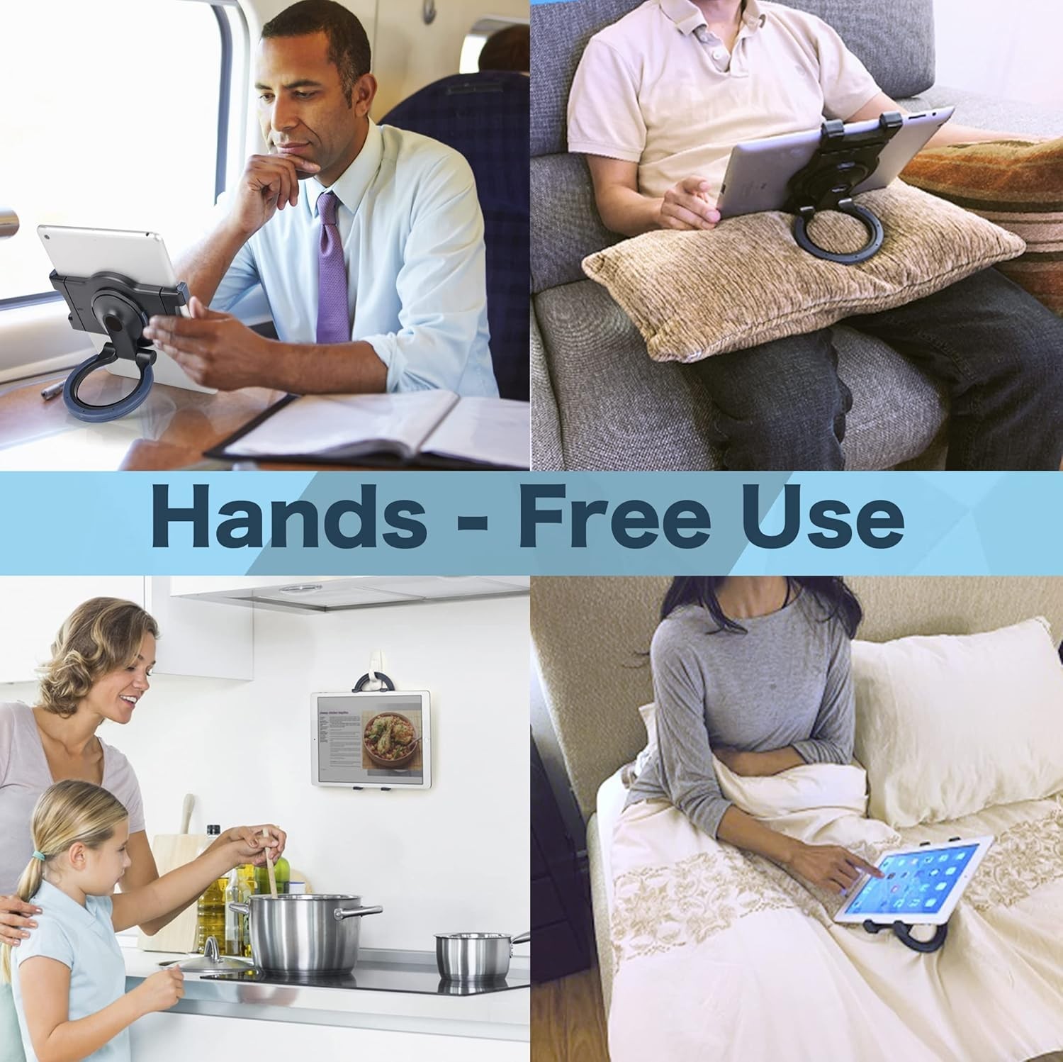Tablet Grip Holder & Adjustable Stand for Drawing, Reading & Working
