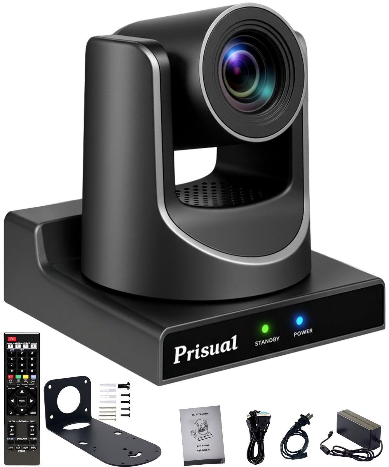 Prisual PTZ Camera Gen 5 Auto AI Tracking, 30X Optical Zoom