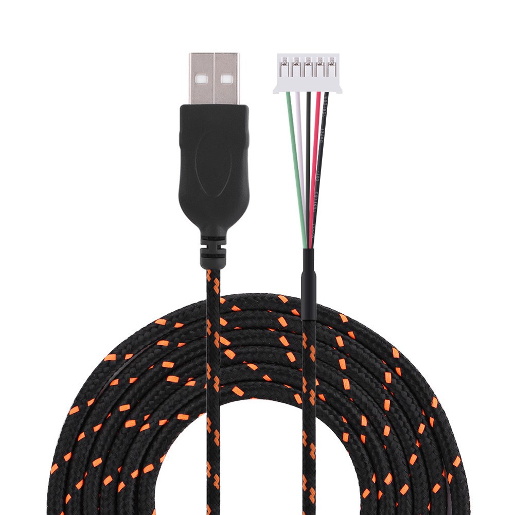 2.2 Meters USB Cable Wire Line Replacement For Kana Mouse Black+ DSO