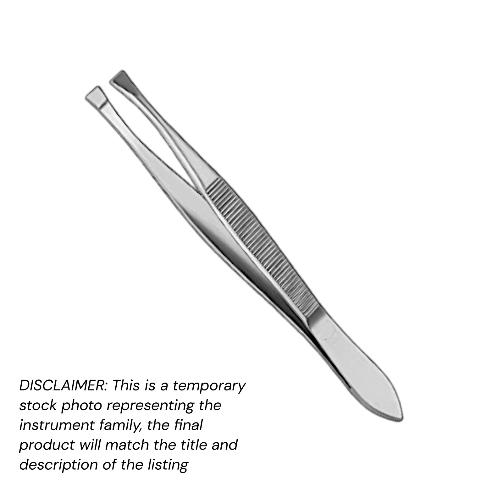 4 pcs Littauer Cilia Forceps 3.5" Smooth 4mm Jaws Stainless Volaris Economy