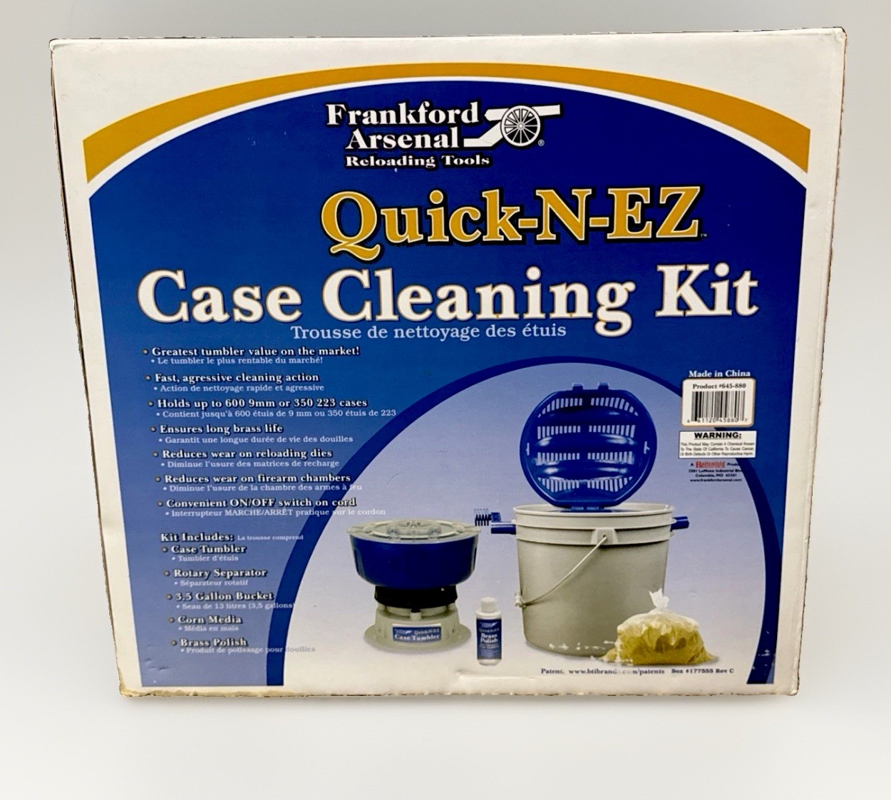 Frankford Arsenal Quick-N-EZ Tumbler Kit for Brass Case Cleaning