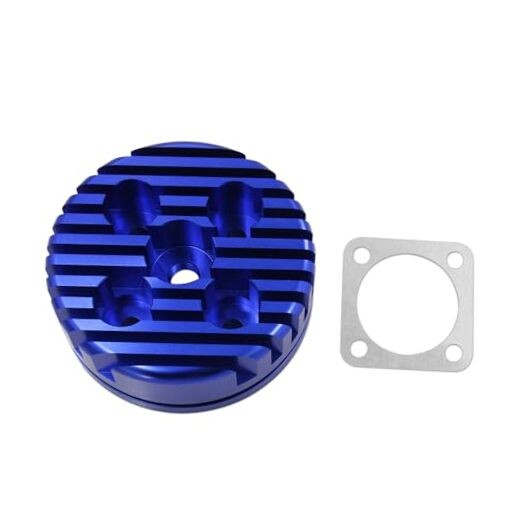 CNC Cylinder Head Compatible with Gasket for Racing 66cc 80cc Engine- Blue