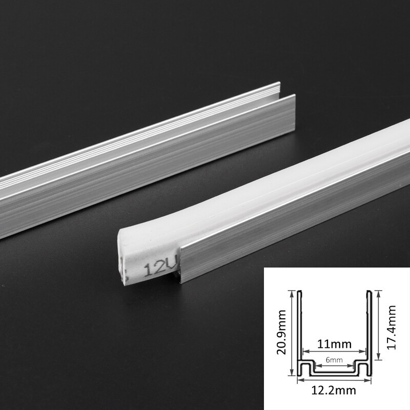 3.3ft each Led Strip Light Aluminum Channel Holder 10mm x 20mm for 10-11mm Strip
