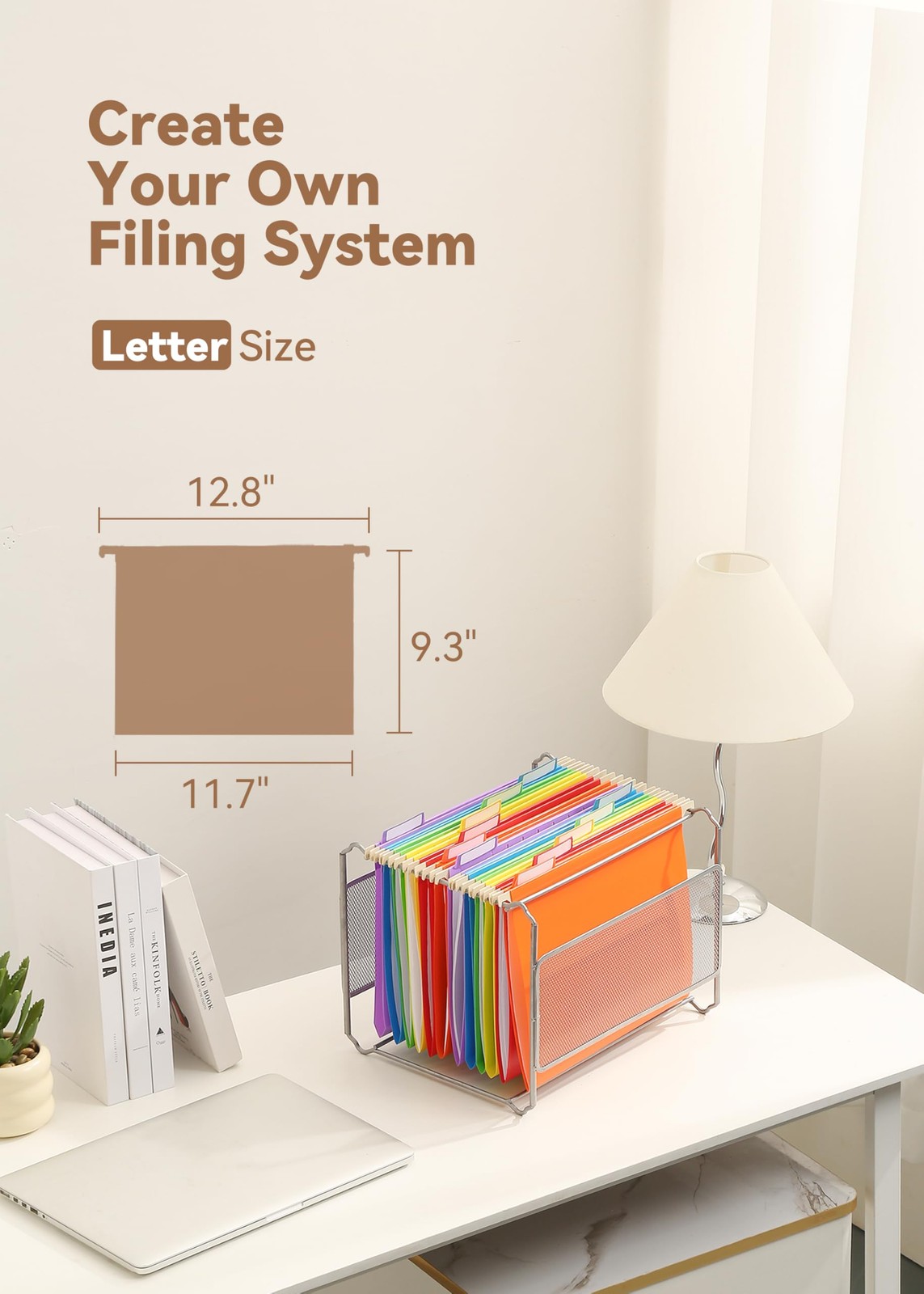 SortRax Plastic Hanging File Folders, Sturdy & Letter, Assorted Colors