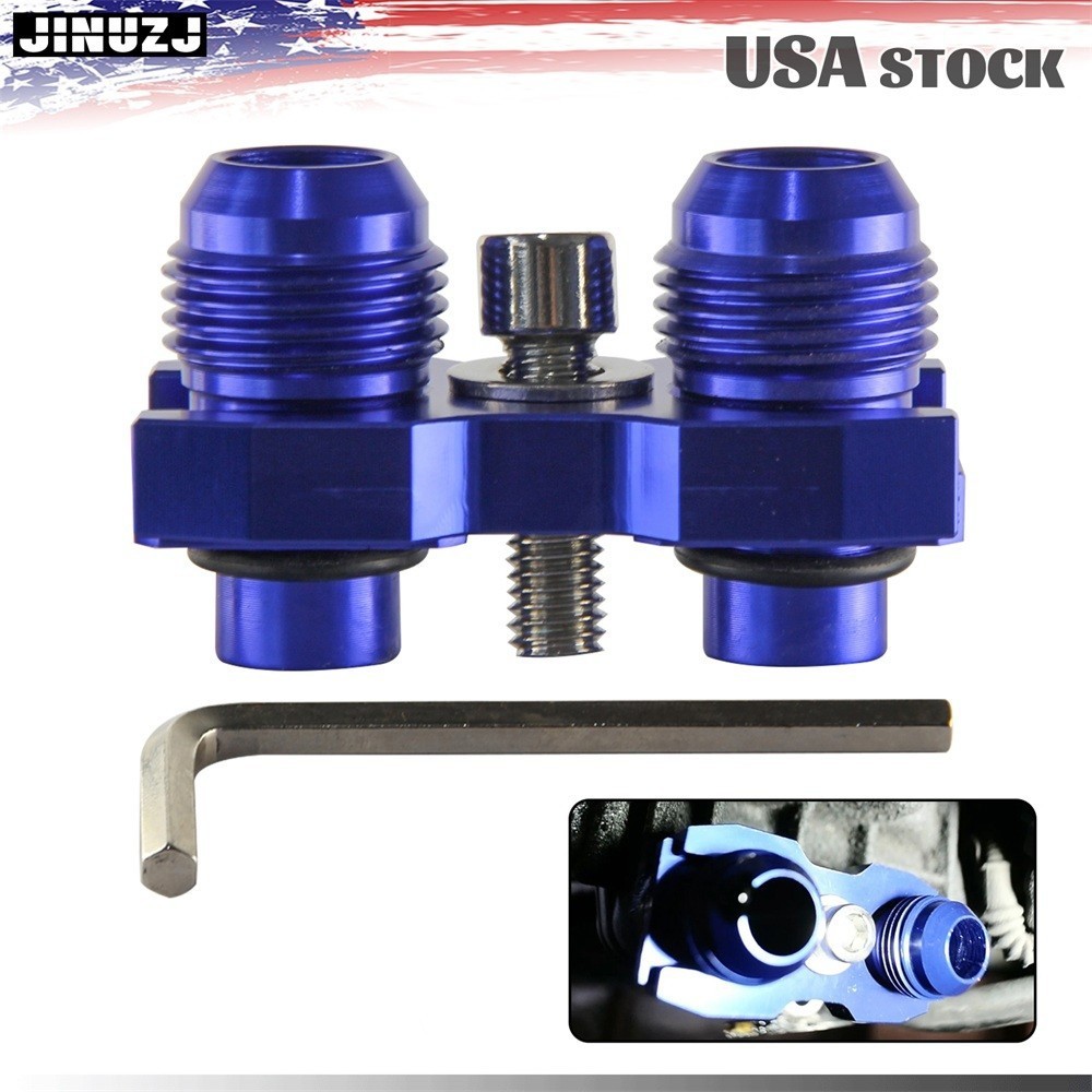 AN10 Oil Cooler Adapter Fitting For BMW E36 E46 E82 E9X 135/335 E46 M3 E90 Blue