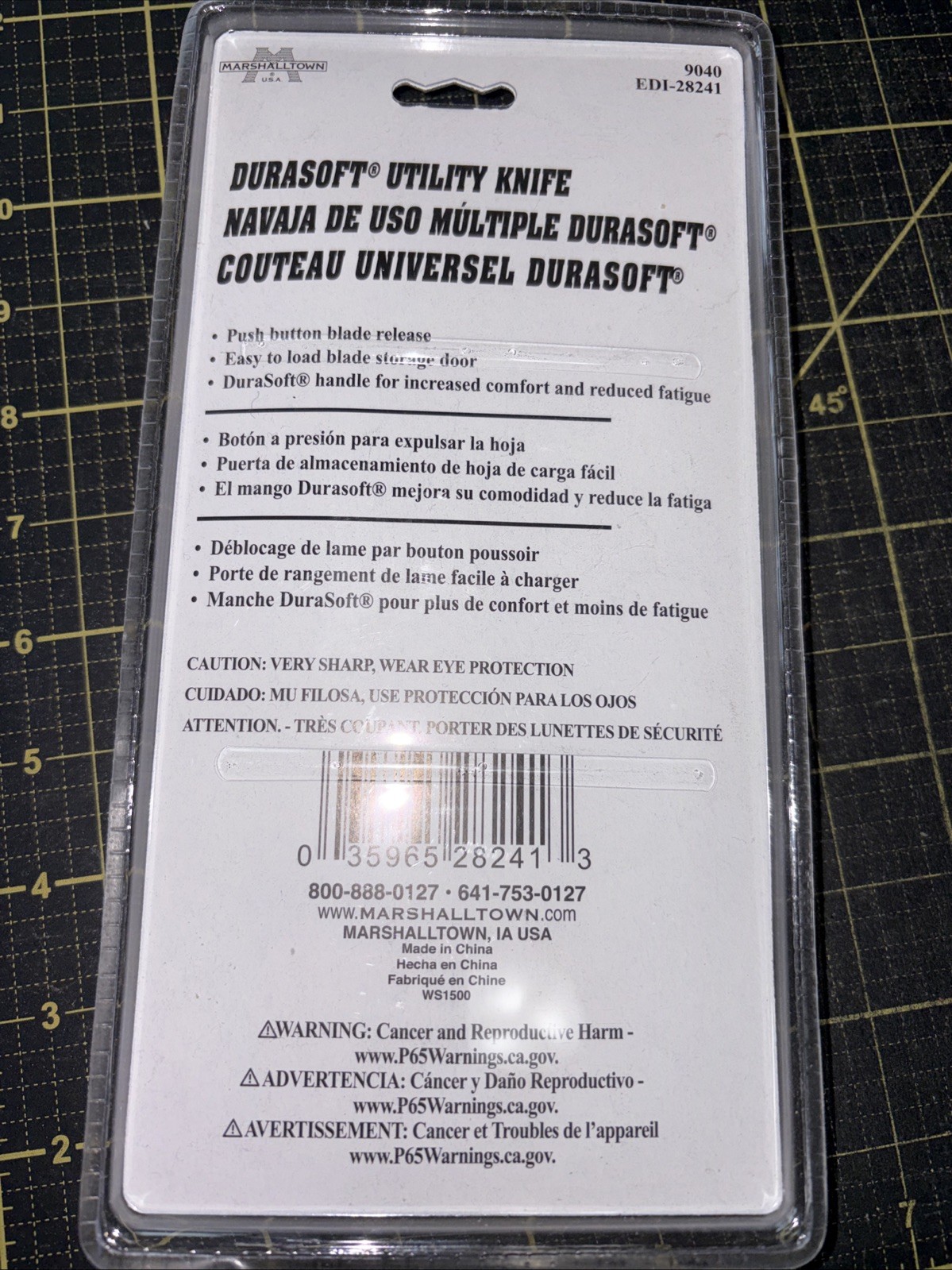 Marshalltown Durasoft Utility Knife 6 5/8 " Auto Load , Include 5 Replacements