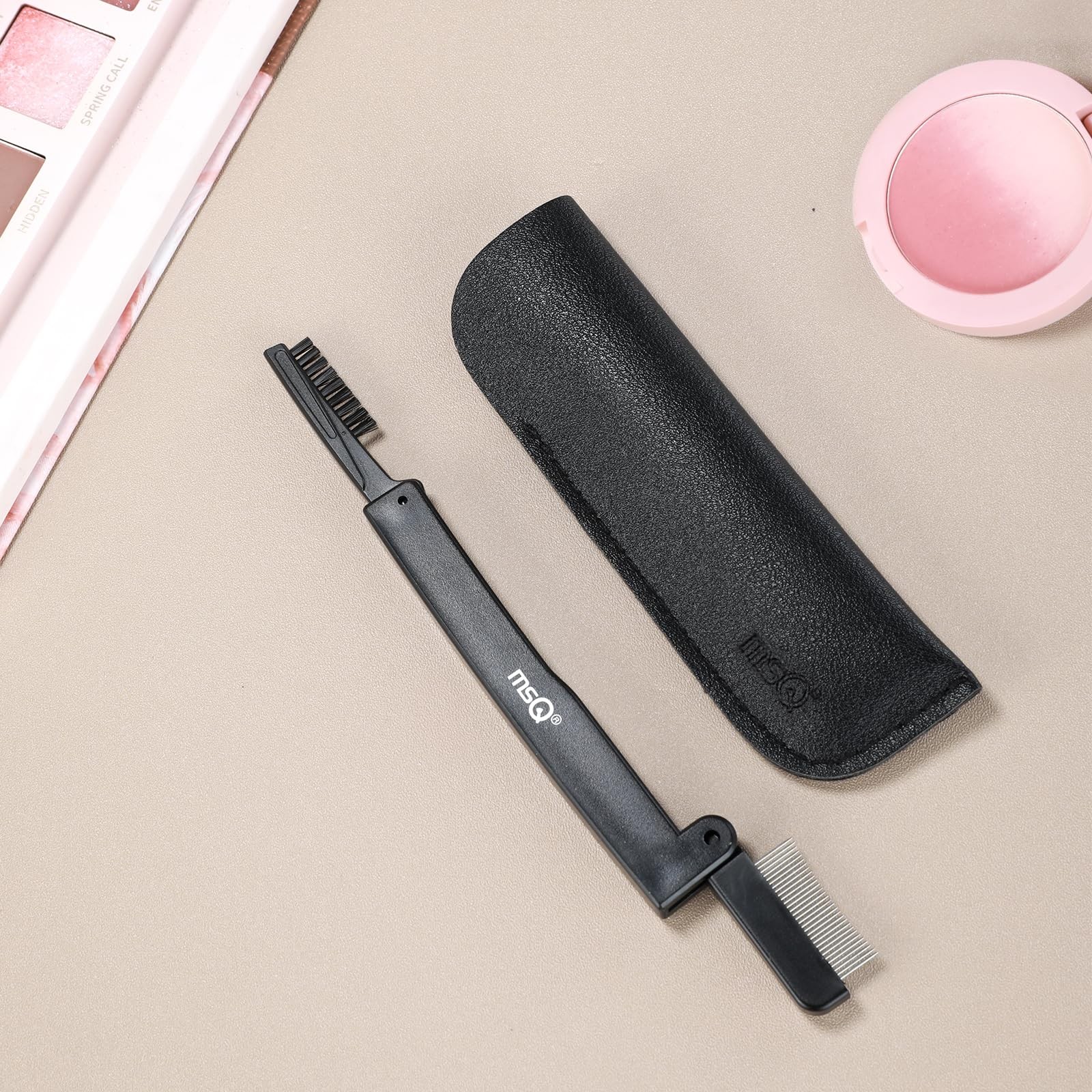 Eyelash Comb Separator Tool - Folding Brow Brush Mascara Applicator
