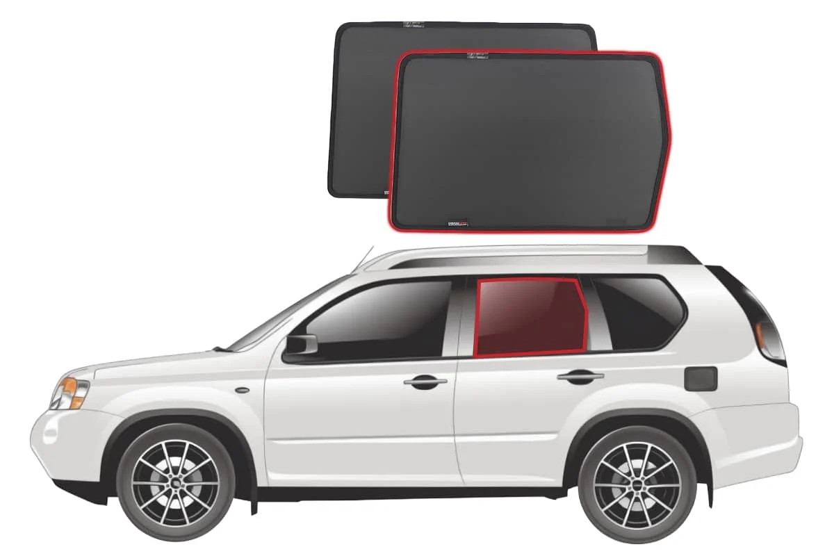 Genuine SNAPSHADES Car Rear Window Shades for Nissan X-Trail 2nd Gen (T31; 20...