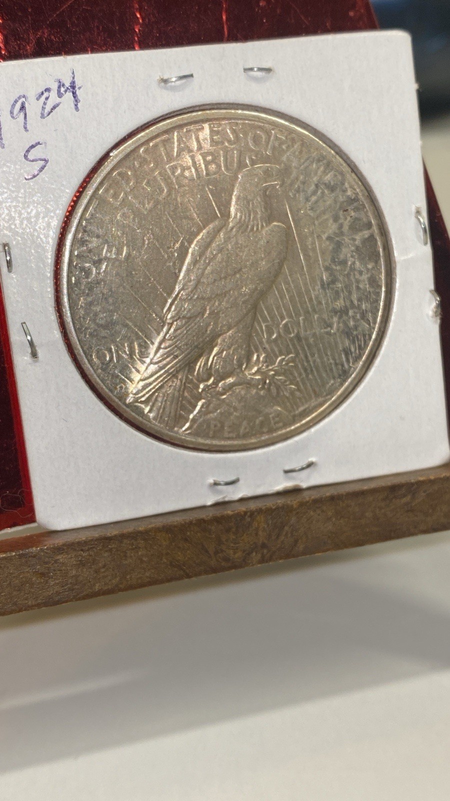 1924 S peace silver dollar Looks BU condition