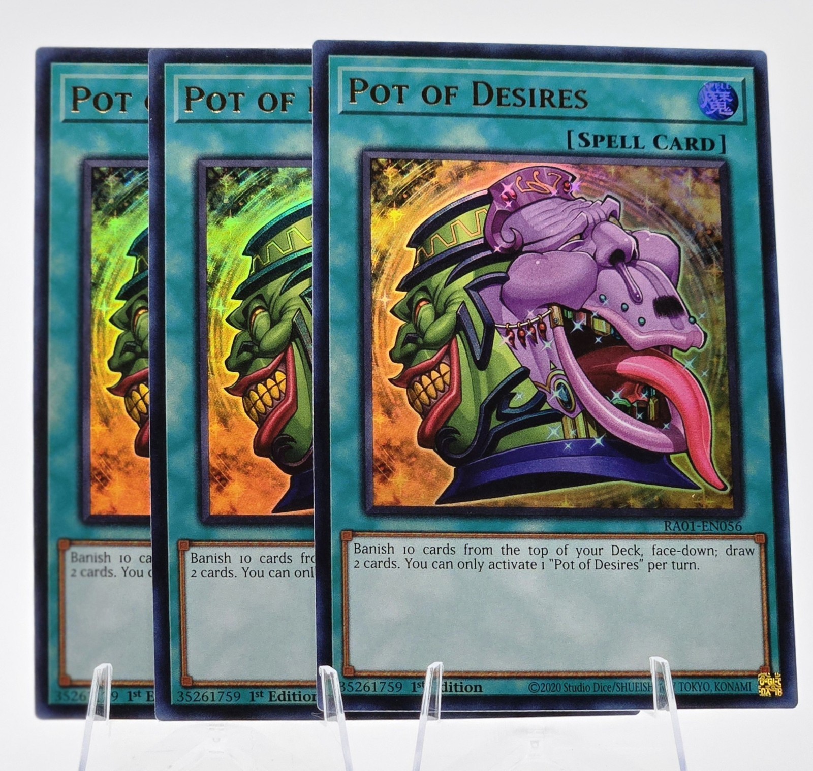 3x  Pot of Desires - RA01-EN056 (UltraRare)  1st Ed - NM - Yu-Gi-Oh
