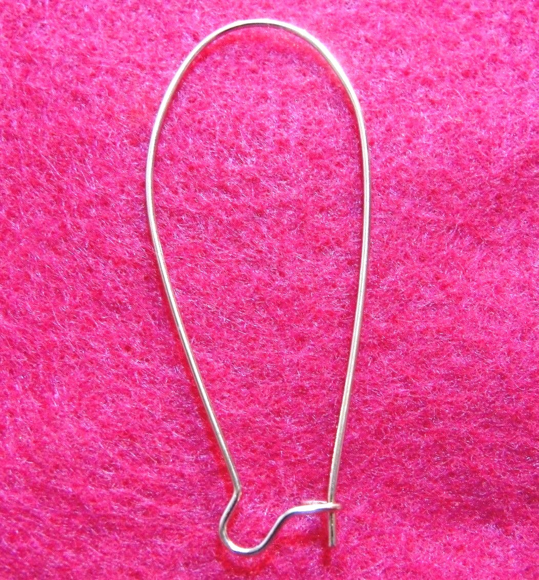 20Pcs. Platinum KIDNEY Earwires 43mm Earring Hooks Tibetan Findings EK07C