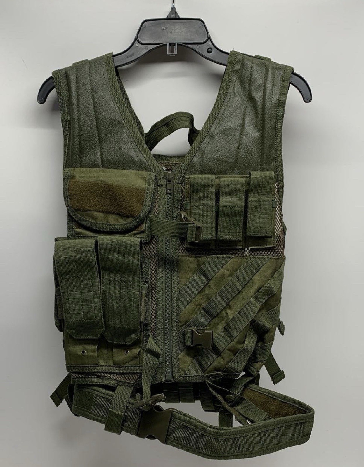 Tactical Military Weapon Vest Gun Holster Green Hunting Magazine Holder Clip